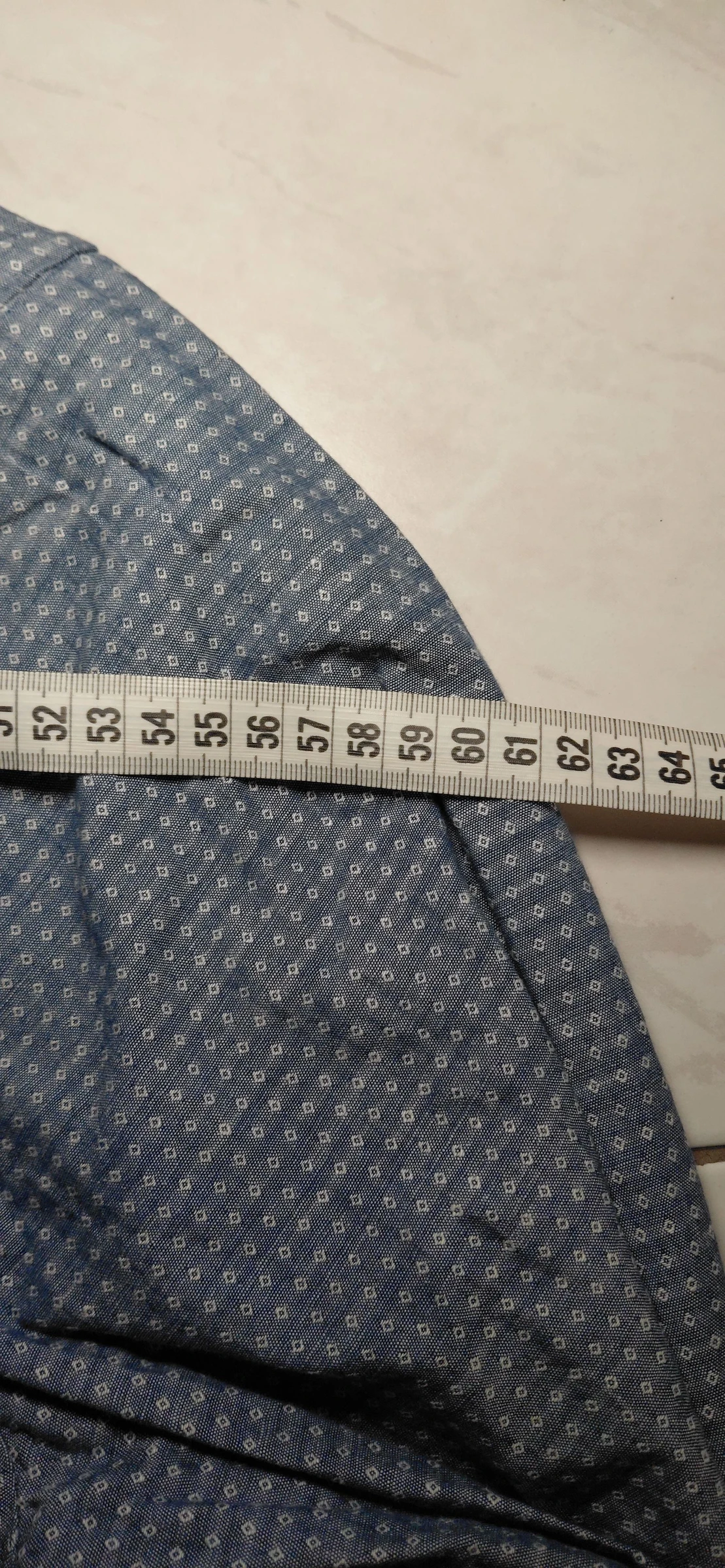 Tommy Hilfiger Men's Shirt L Regular Fit Blue Geometric Pattern | Preppy Old Money – photo 6